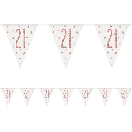 21st Birthday Rose Gold Bunting