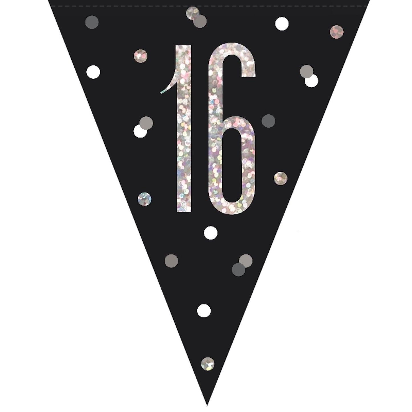 16th Birthday Black Bunting