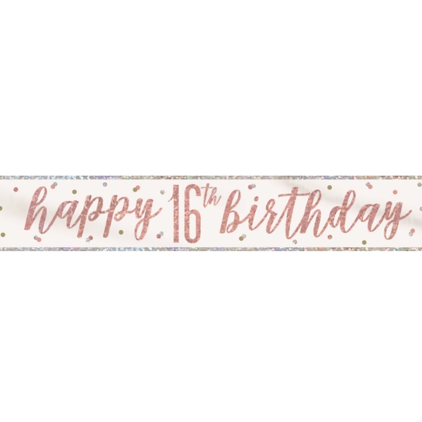 16th Birthday Rose Gold Banner