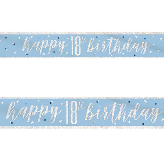 18th Birthday Blue Banner