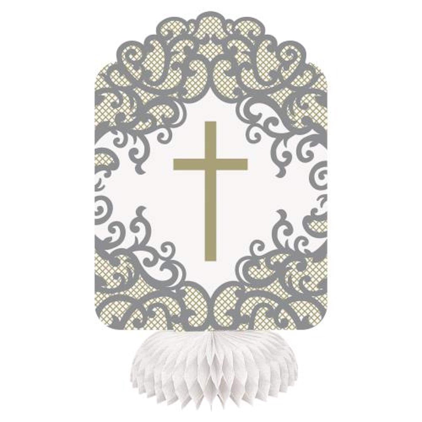 Gold Cross Honeycomb Centrepiece