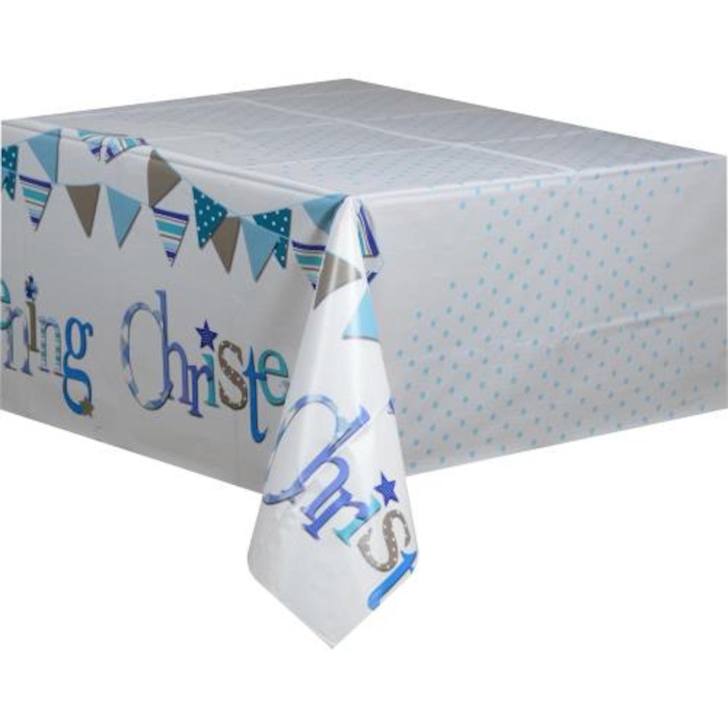 Blue Christening Table Cover
