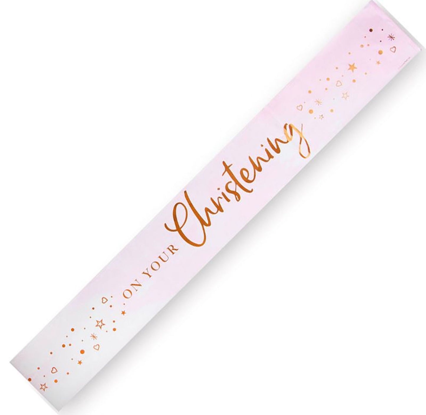 Pink On Your Christening Banner