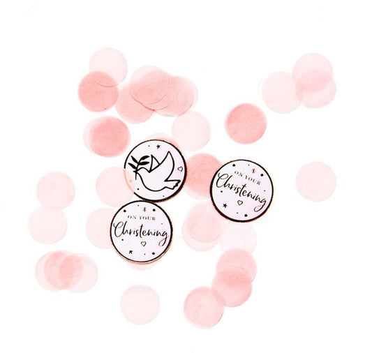 Pink Christening Table Confetti