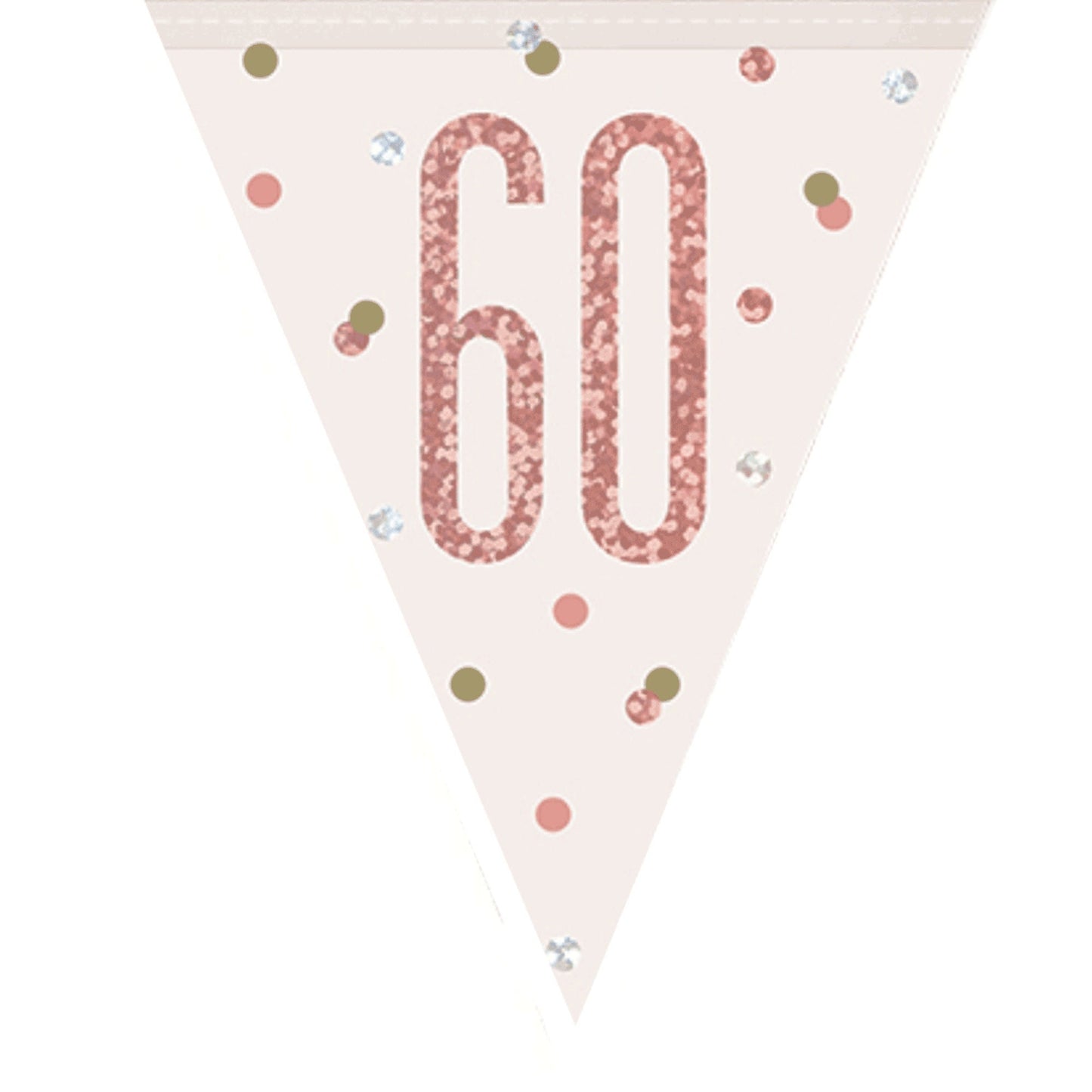 60th Birthday Rose Gold Bunting