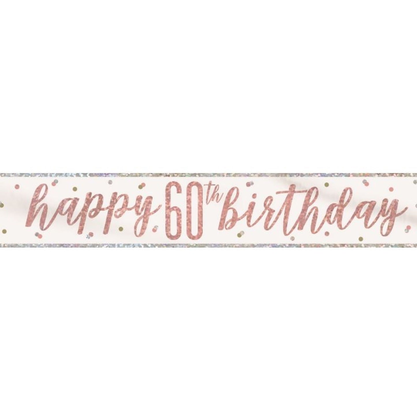 60th Birthday Rose Gold Banner