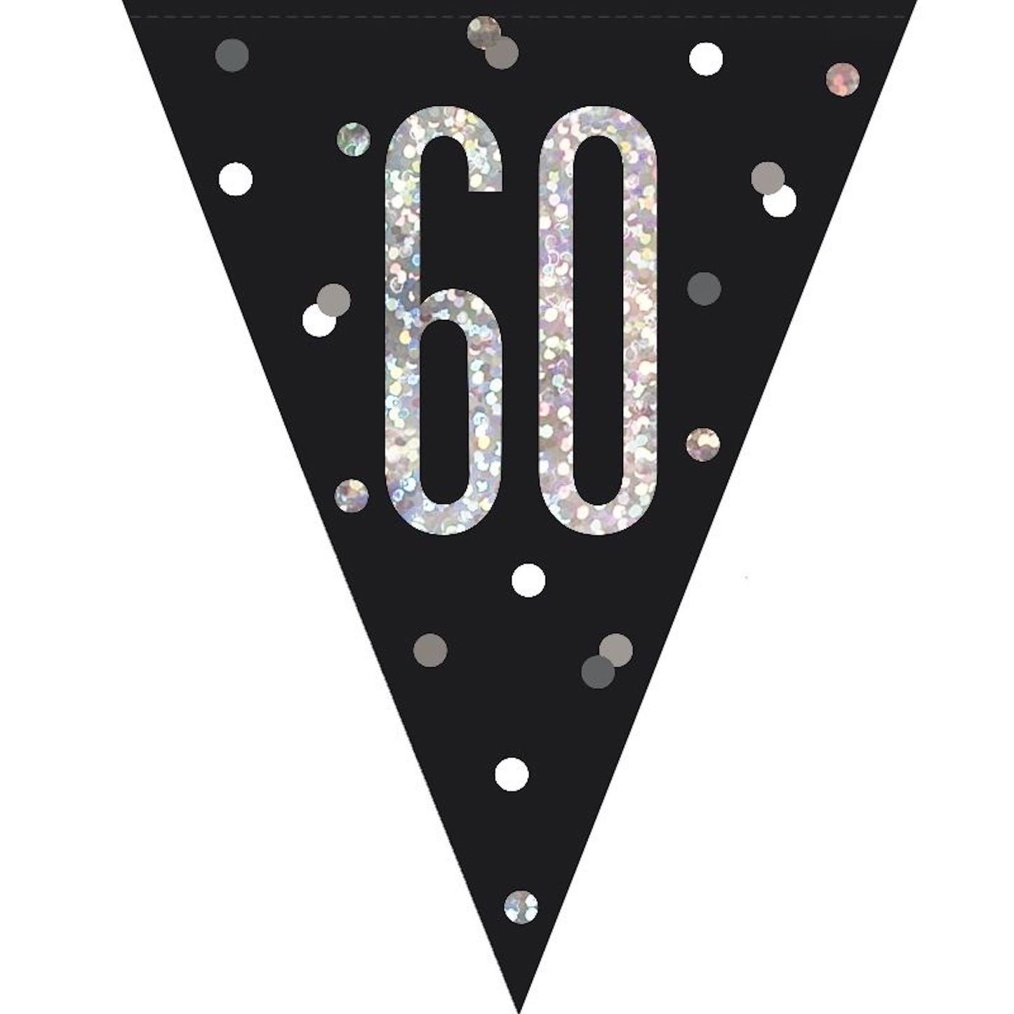 60th Birthday Black Bunting