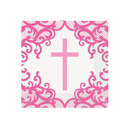 Pink Cross Napkins