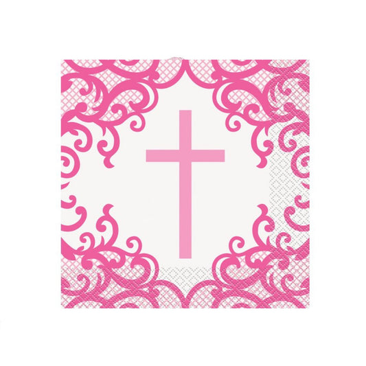 Pink Cross Napkins