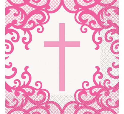 Pink Cross Napkins