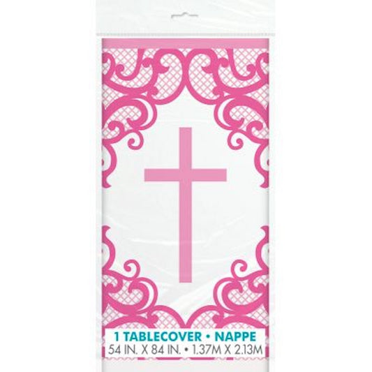Pink Cross Table Cover