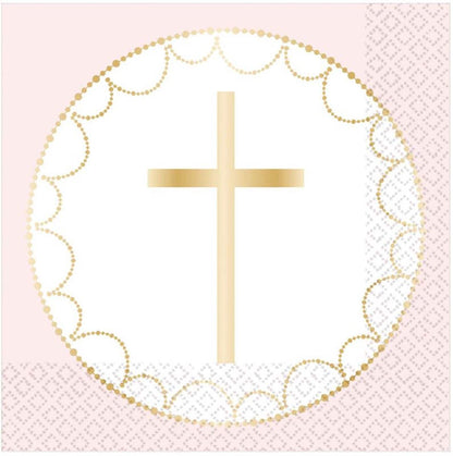Pink Cross Napkins