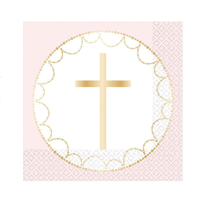 Pink Cross Napkins