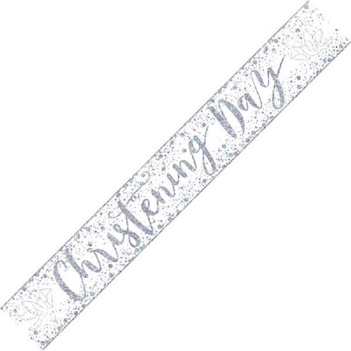 Sparkling Christening Day Banner