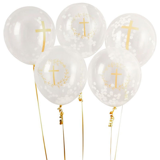 Confetti Cross Balloons