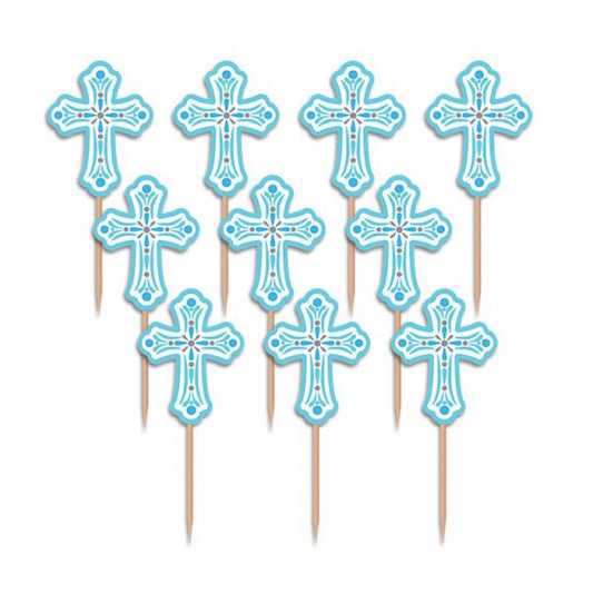 Blue Cross Cake Toppers