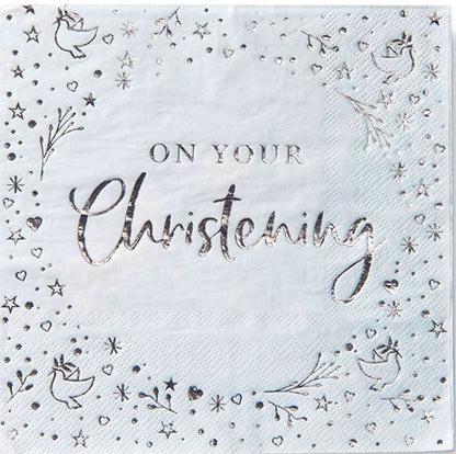 Blue Christening Napkins