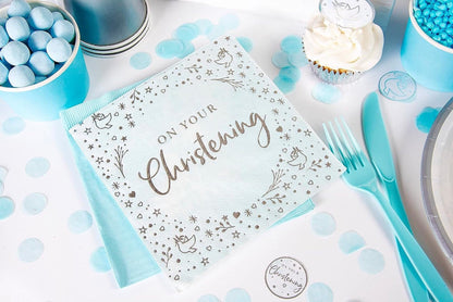 Blue Christening Napkins