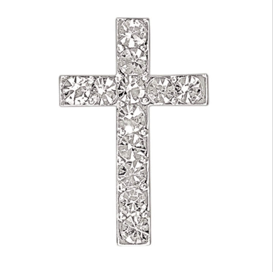 10 Small Diamante Crosses