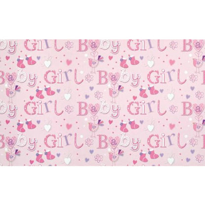 2 Baby Girl Wrapping Paper Sheets - wrapping paper for girls, baby wrapping paper sheet, new baby wrapping paper, baby shower wrapping paper