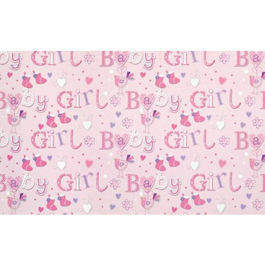2 Baby Girl Wrapping Paper Sheets - wrapping paper for girls, baby wrapping paper sheet, new baby wrapping paper, baby shower wrapping paper